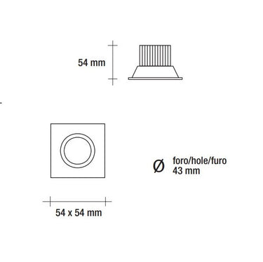 TAU, Faretto LED COB incasso tondo bianco, 5W, CCT regolabile Vivida luce Faretti e scatole portafaretto